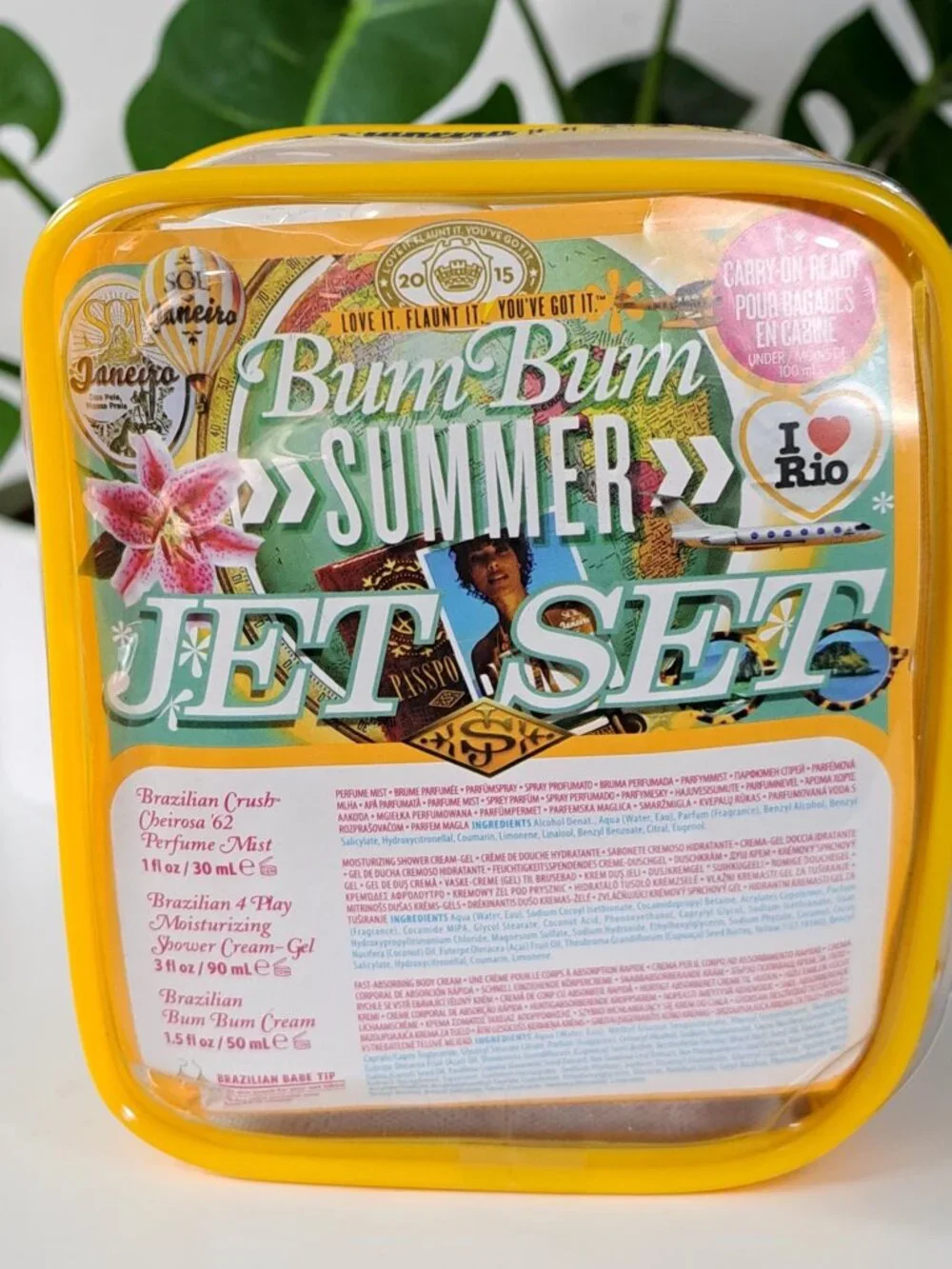 SOL DE JANEIRO Jet Set Bom Dia Bright Shower Gel Cream Mist Cheirosa 62 Kit NEW